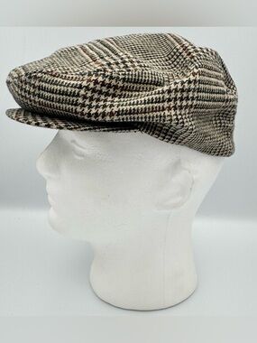 Amalgamated Clothing Textile Workers Union Flat Cap Brown Newsboy Hat M 7-7 1/8